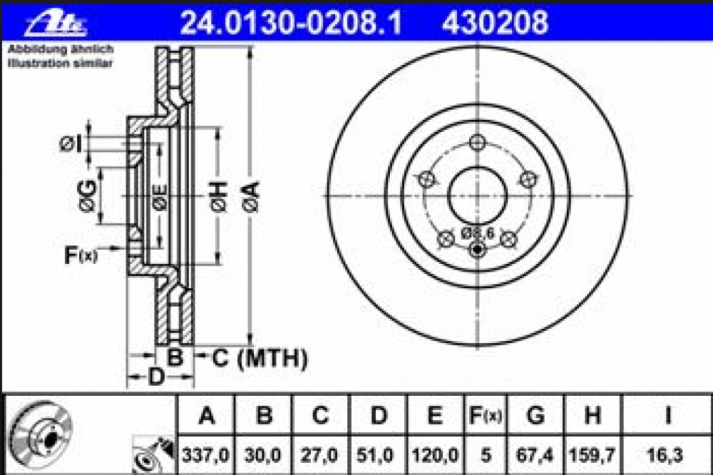 Set discuri frana fata Insignia 337mm ATE Pagina 3/piese-auto-mini-cooper/opel-ampera/piese-auto-nissan - Dispozitive de franare Opel Insignia A